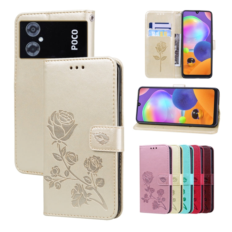 Rose Embossed Flip PU Leather Phone Case