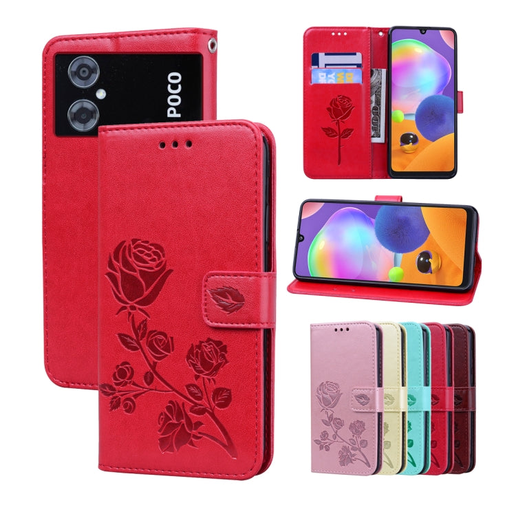Rose Embossed Flip PU Leather Phone Case