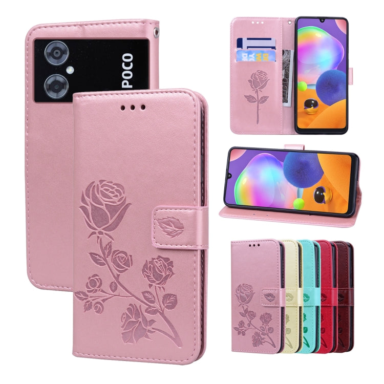 Rose Embossed Flip PU Leather Phone Case