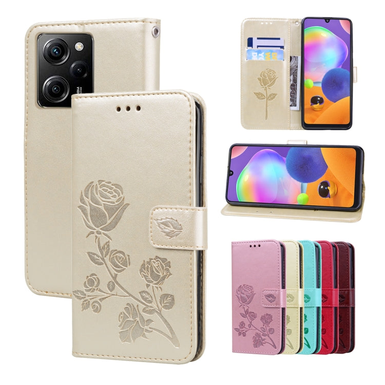 Rose Embossed Flip PU Leather Phone Case