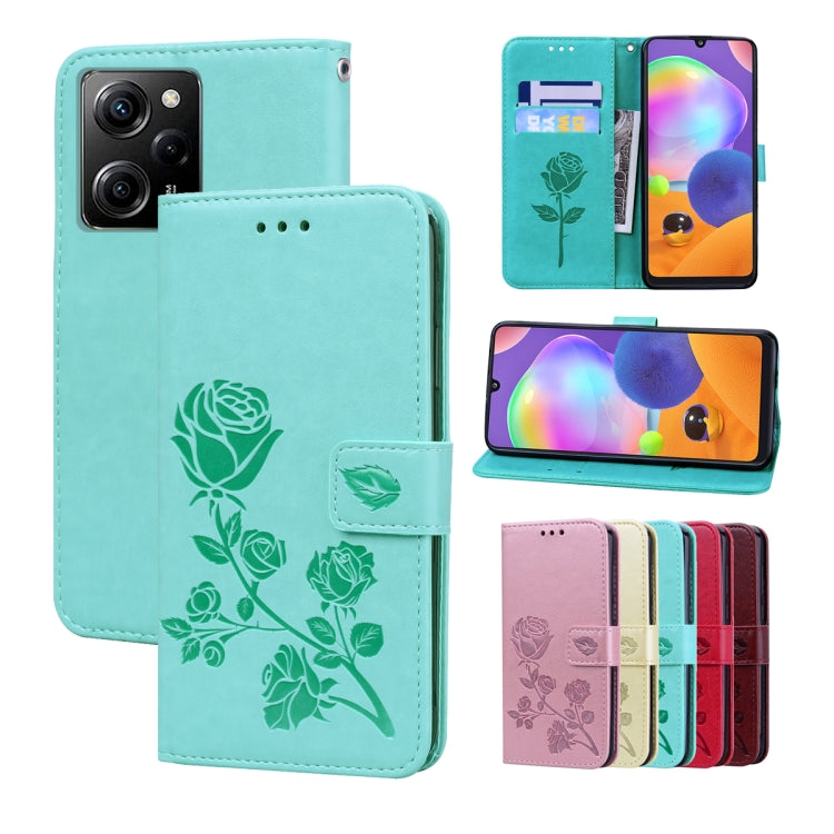 Rose Embossed Flip PU Leather Phone Case