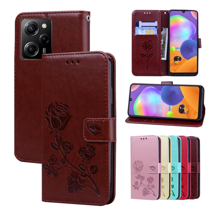 Rose Embossed Flip PU Leather Phone Case