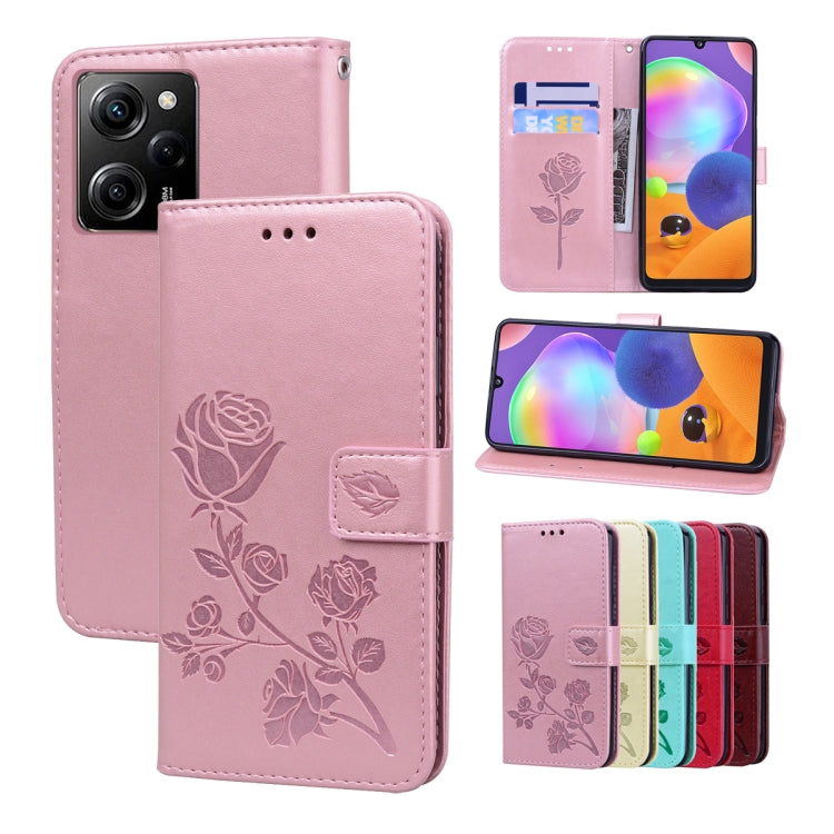 Rose Embossed Flip PU Leather Phone Case