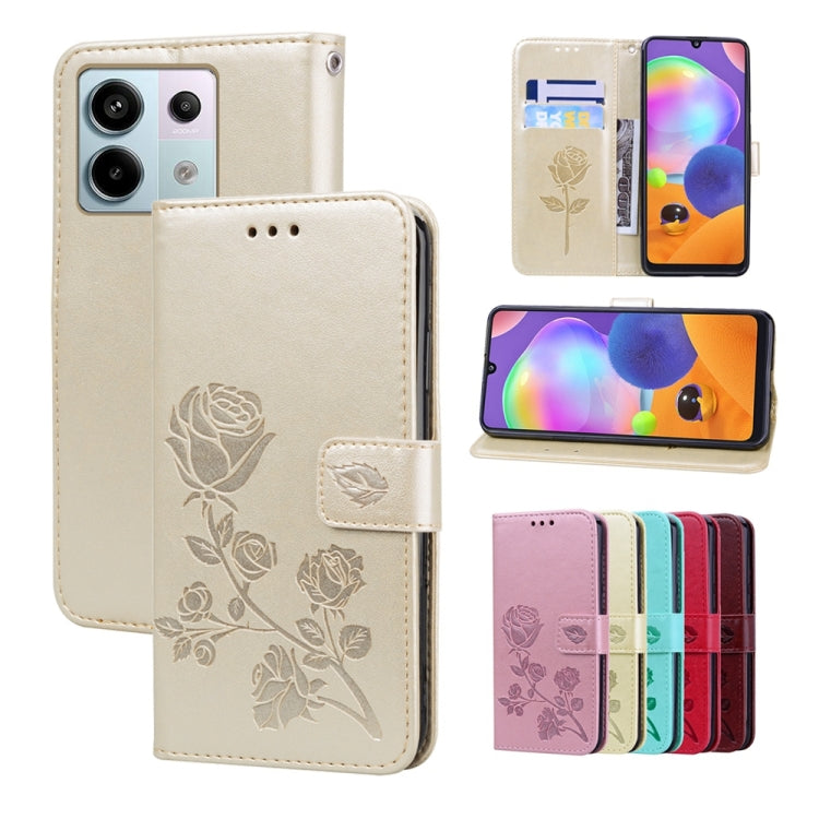 Rose Embossed Flip PU Leather Phone Case