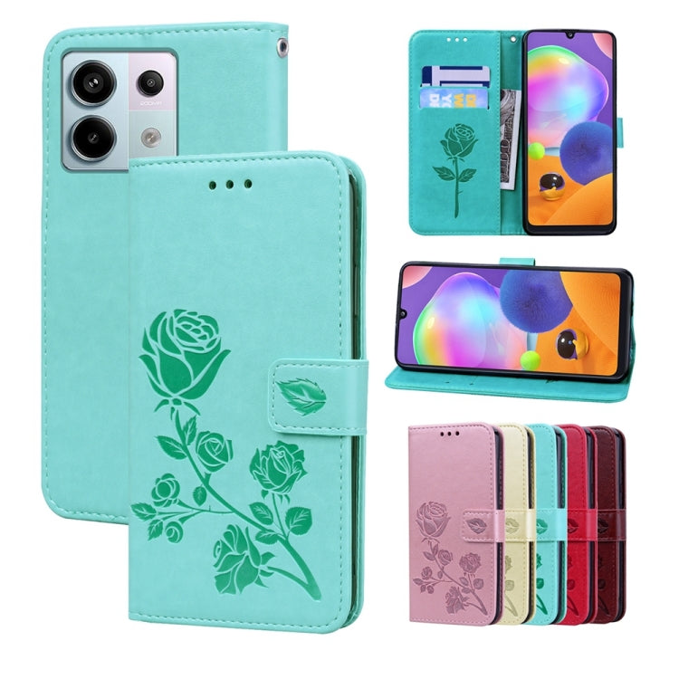 Rose Embossed Flip PU Leather Phone Case