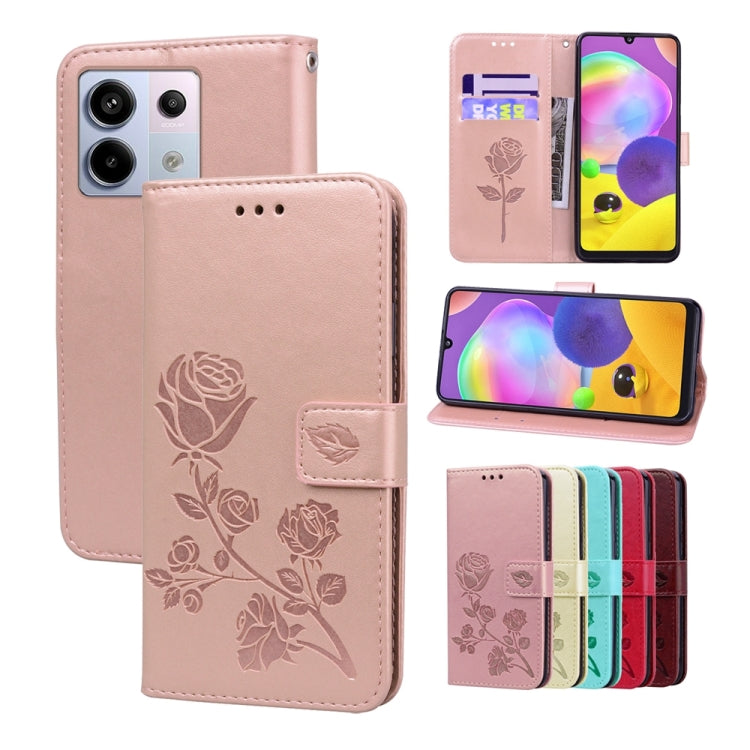 Rose Embossed Flip PU Leather Phone Case