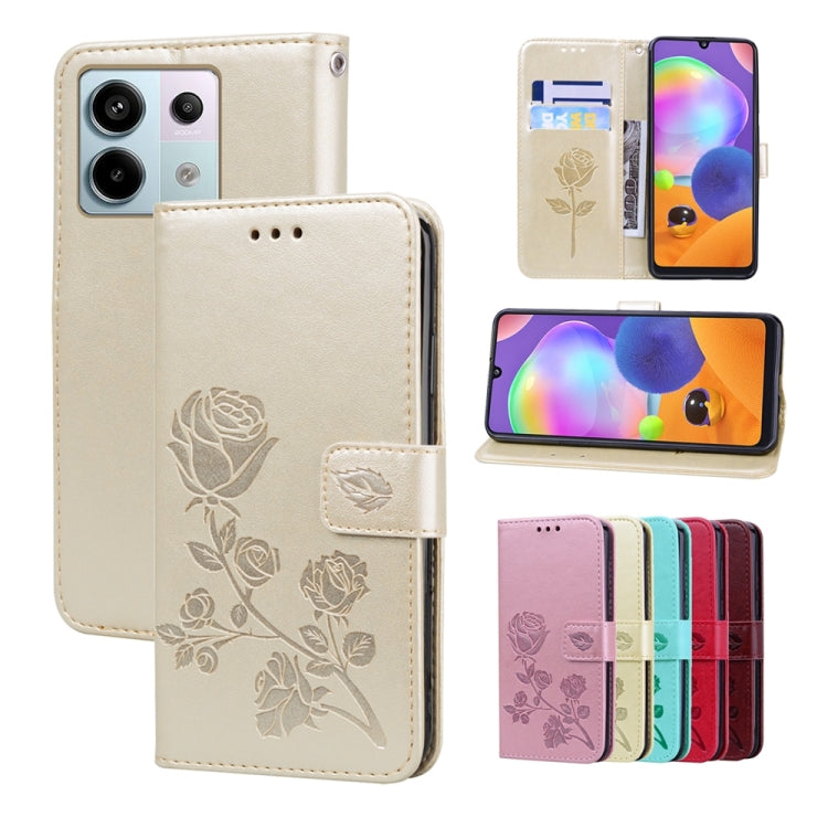 Rose Embossed Flip PU Leather Phone Case