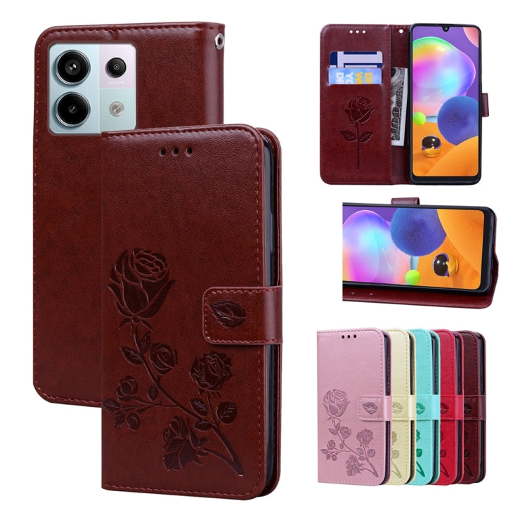Rose Embossed Flip PU Leather Phone Case
