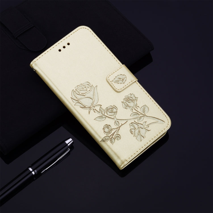 Rose Embossed Flip PU Leather Phone Case