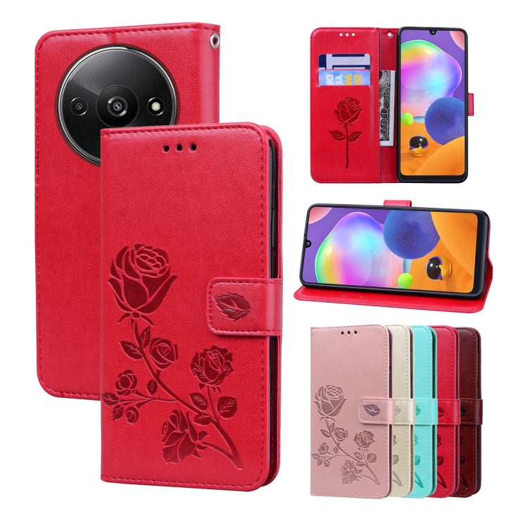 Rose Embossed Flip PU Leather Phone Case