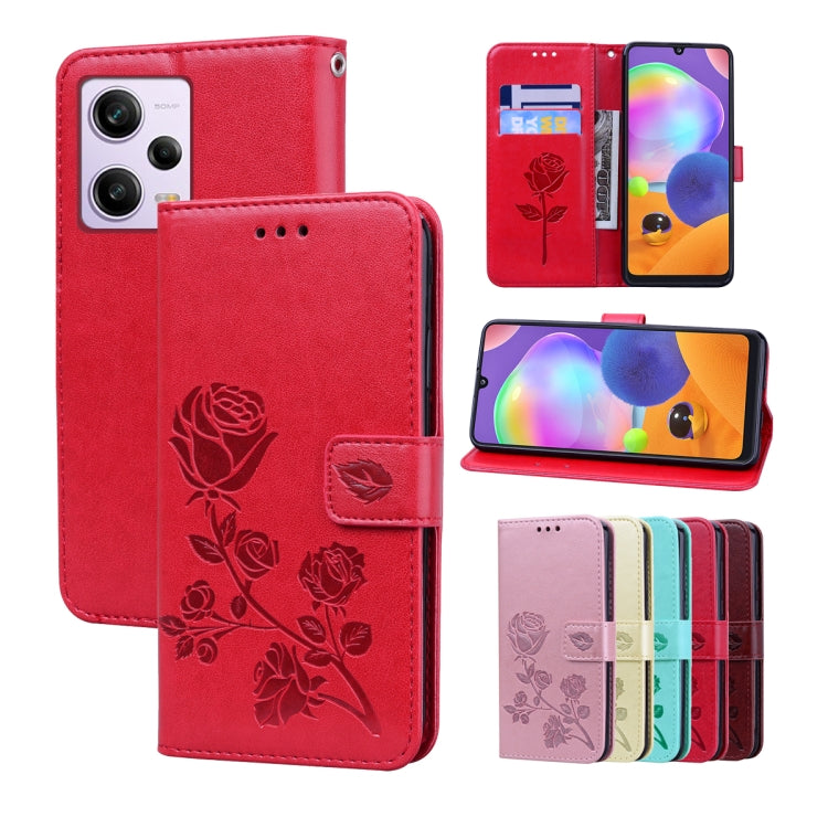 Rose Embossed Flip PU Leather Phone Case