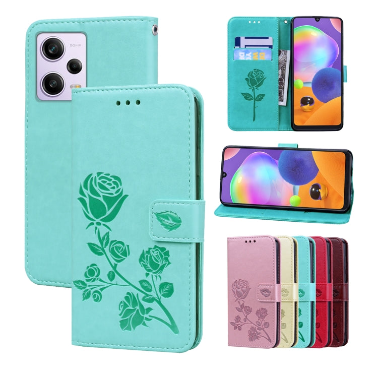 Rose Embossed Flip PU Leather Phone Case