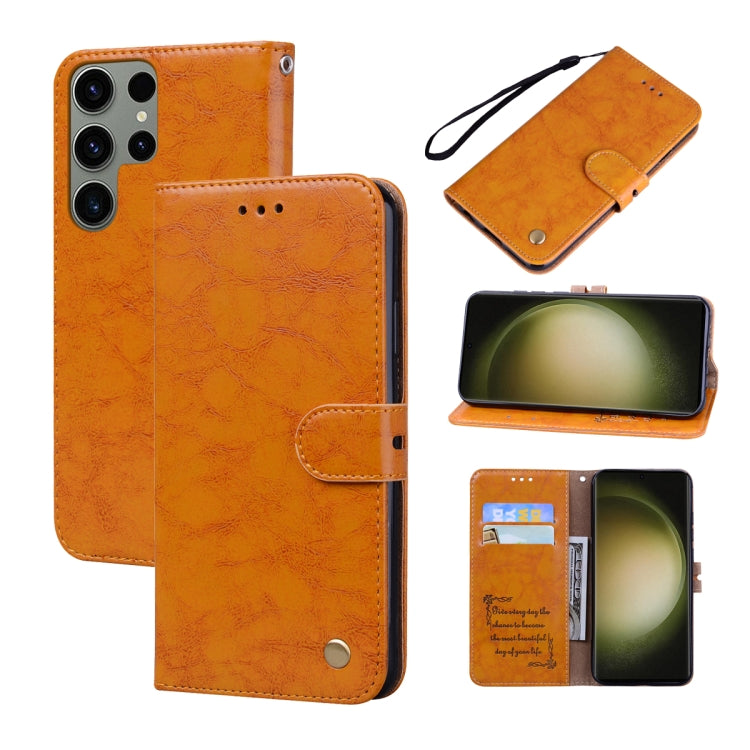 Oil Wax Texture Leather Phone Case