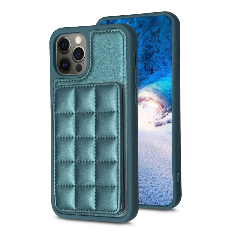 Grid Card Slot Holder Phone Case, For iPhone 13 Pro Max, For iPhone 13 Pro, For iPhone 12 / 12 Pro
