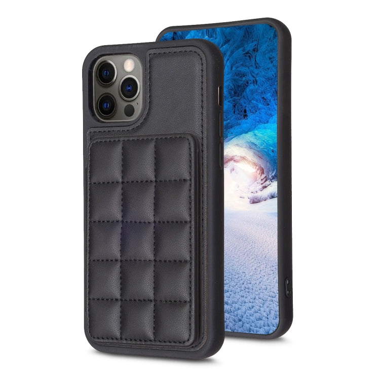 Grid Card Slot Holder Phone Case, For iPhone 13 Pro Max, For iPhone 13 Pro, For iPhone 12 / 12 Pro