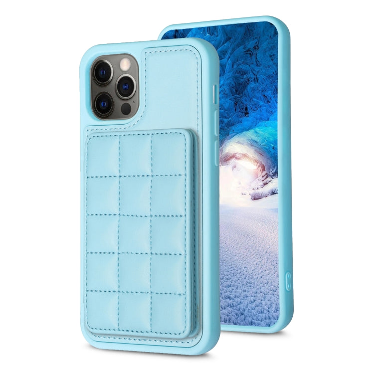 Grid Card Slot Holder Phone Case, For iPhone 13 Pro Max, For iPhone 13 Pro, For iPhone 12 / 12 Pro