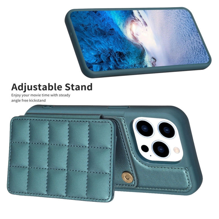 Grid Card Slot Holder Phone Case, For iPhone 13 Pro Max, For iPhone 13 Pro, For iPhone 12 / 12 Pro