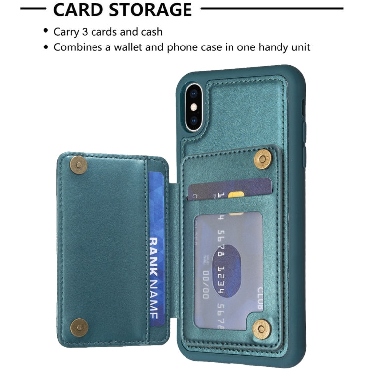 Grid Card Slot Holder Phone Case, For iPhone XS Max, For iPhone 8 Plus / 7 Plus