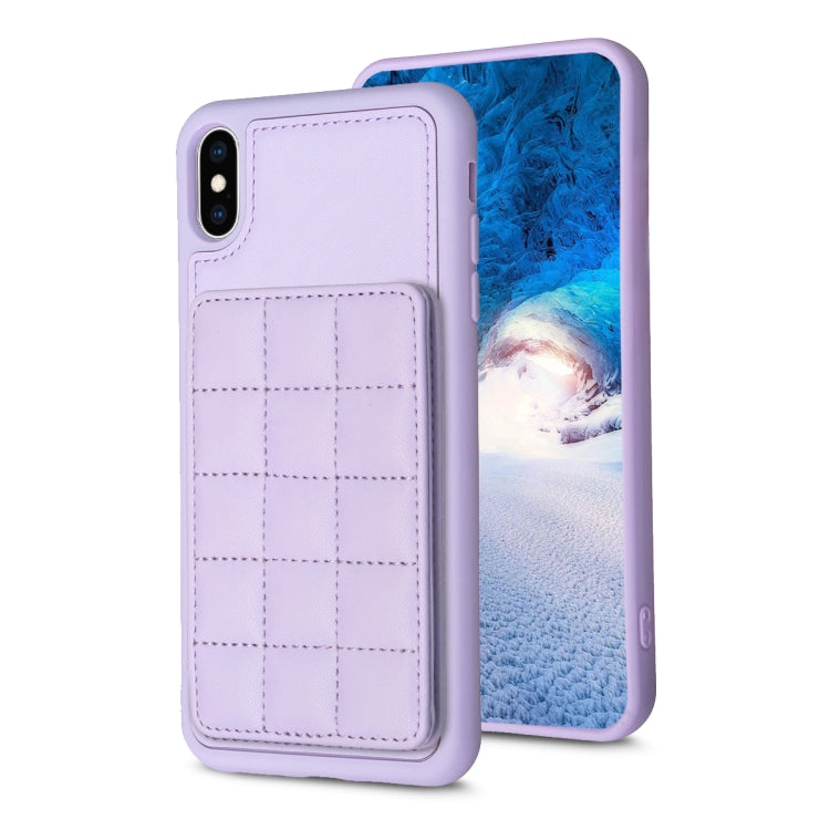 Grid Card Slot Holder Phone Case, For iPhone 11 Pro, For iPhone XS / X, For iPhone XR