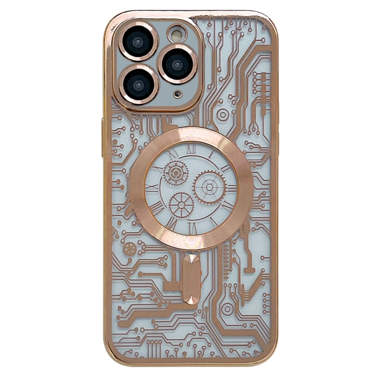 Electroplated Circuit Board Pattern MagSafe Phone Case, For iPhone 12 Pro, For iPhone 11 Pro Max, For iPhone 11