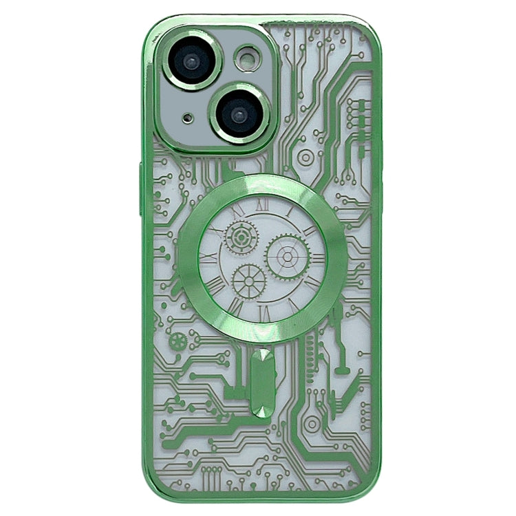 Electroplated Circuit Board Pattern MagSafe Phone Case, For iPhone 13, For iPhone 12, For iPhone 12 Pro Max
