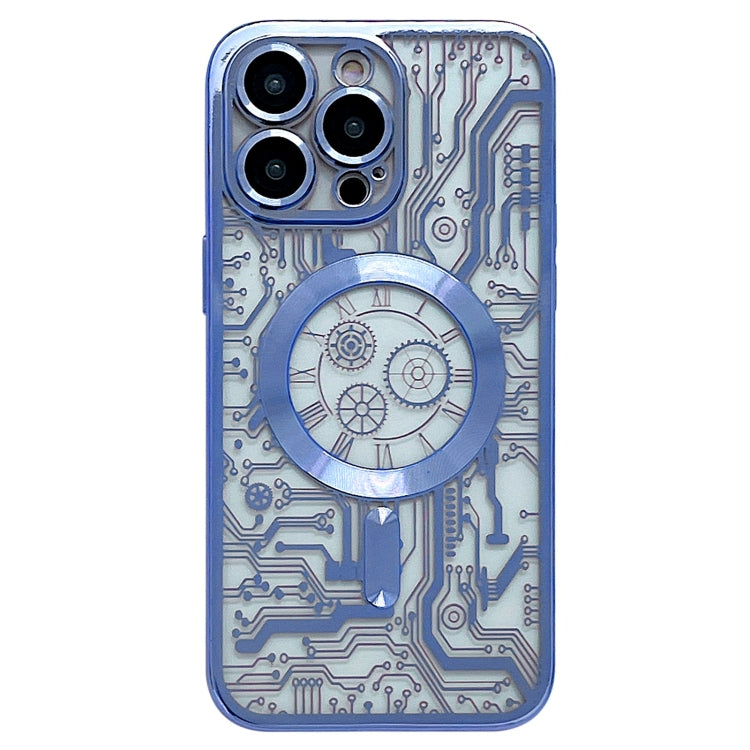 Electroplated Circuit Board Pattern MagSafe Phone Case, For iPhone 14 Pro Max, For iPhone 13 Pro Max, For iPhone 13 Pro
