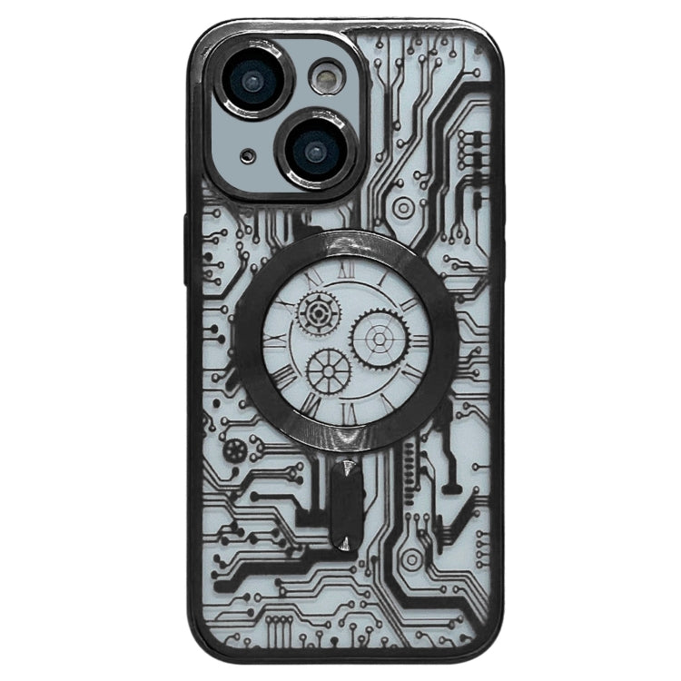 Electroplated Circuit Board Pattern MagSafe Phone Case, For iPhone 14 Plus, For iPhone 14, For iPhone 14 Pro