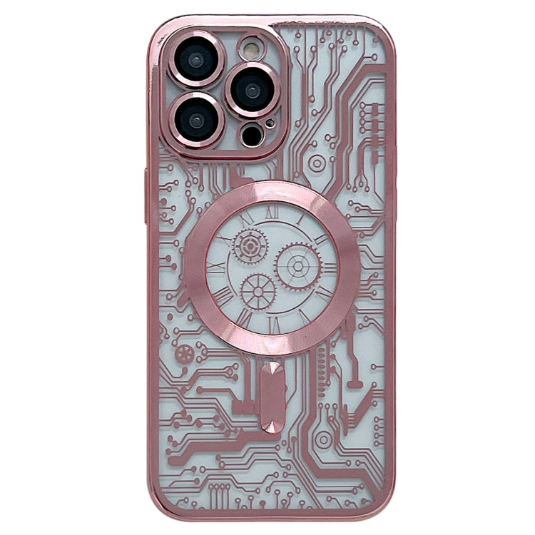 Electroplated Circuit Board Pattern MagSafe Phone Case, For iPhone 14 Plus, For iPhone 14, For iPhone 14 Pro