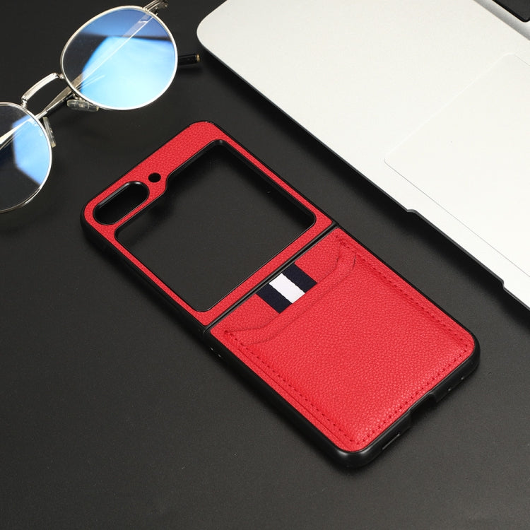 Litchi Texture Card Slots Back Cover Phone Case, For Samsung Galaxy Z Fold5, For Samsung Galaxy Z Flip5