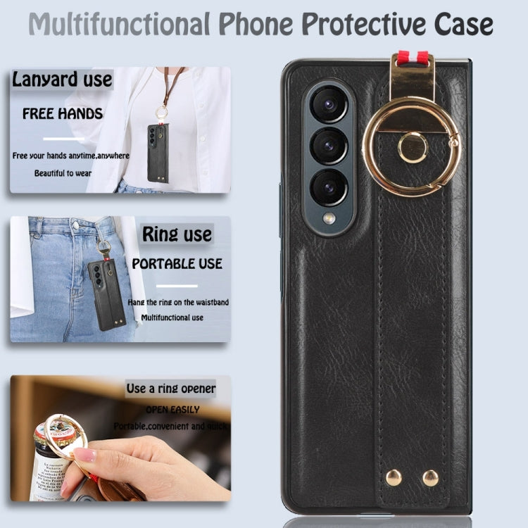 Wristband Leather Back Phone Case, For Samsung Galaxy Z Fold4, For Samsung Galaxy A05s 4G, For Samsung Galaxy S24 Ultra 5G, For Samsung Galaxy M34 5G