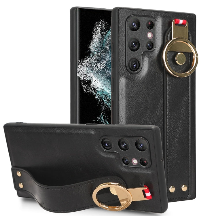 Wristband Leather Back Phone Case, For Samsung Galaxy Z Flip5, For Samsung Galaxy S22 Ultra 5G, For Samsung Galaxy Z Flip3 5G, For Samsung Galaxy Z Fold3 5G