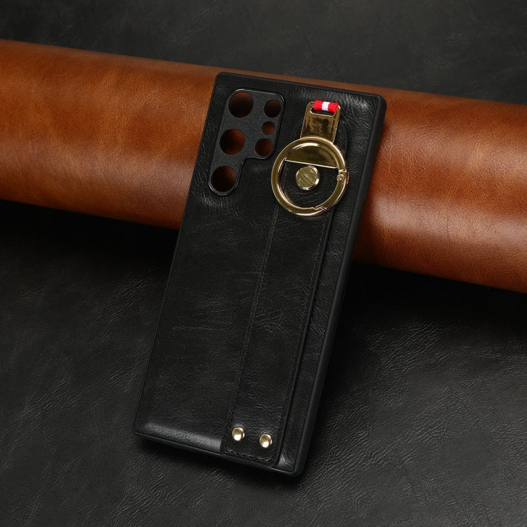 Wristband Leather Back Phone Case