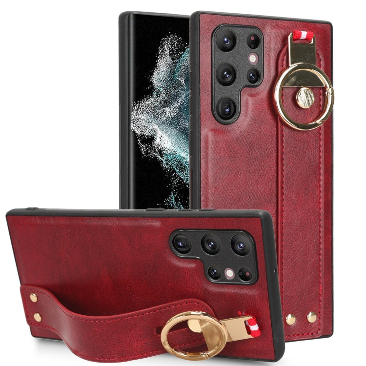 Wristband Leather Back Phone Case, For Samsung Galaxy Z Flip5, For Samsung Galaxy S22 Ultra 5G, For Samsung Galaxy Z Flip3 5G, For Samsung Galaxy Z Fold3 5G