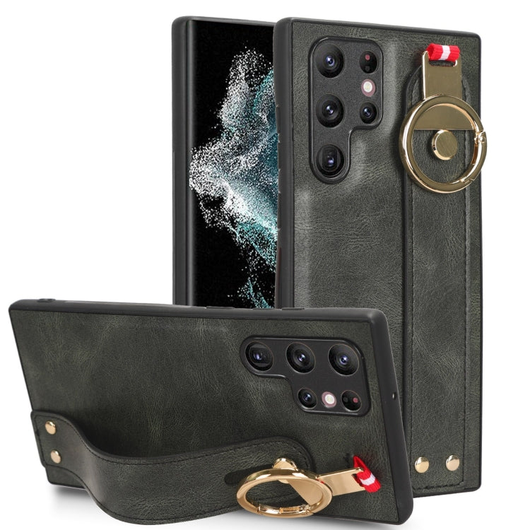 Wristband Leather Back Phone Case, For Samsung Galaxy Z Flip5, For Samsung Galaxy S22 Ultra 5G, For Samsung Galaxy Z Flip3 5G, For Samsung Galaxy Z Fold3 5G