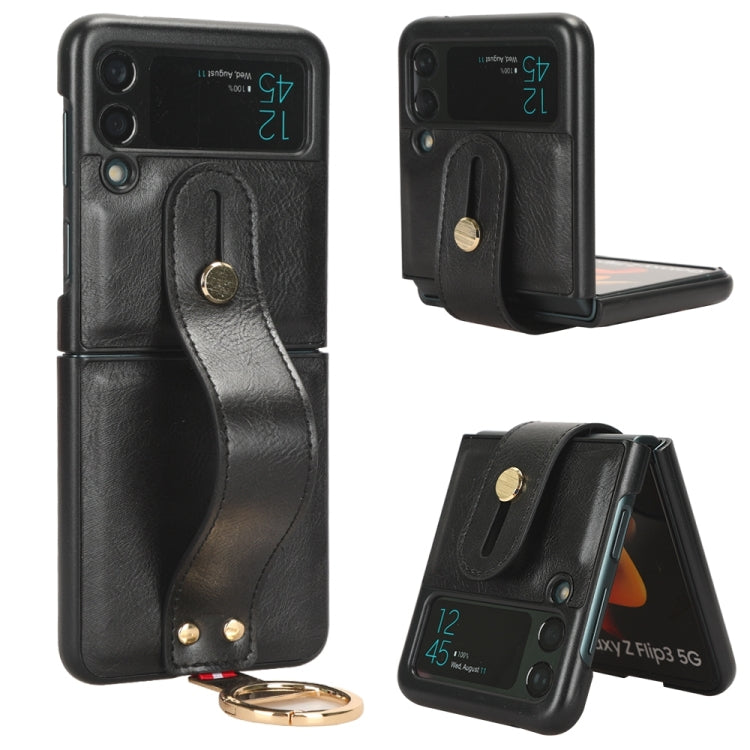 Wristband Leather Back Phone Case, For Samsung Galaxy Z Flip5, For Samsung Galaxy S22 Ultra 5G, For Samsung Galaxy Z Flip3 5G, For Samsung Galaxy Z Fold3 5G
