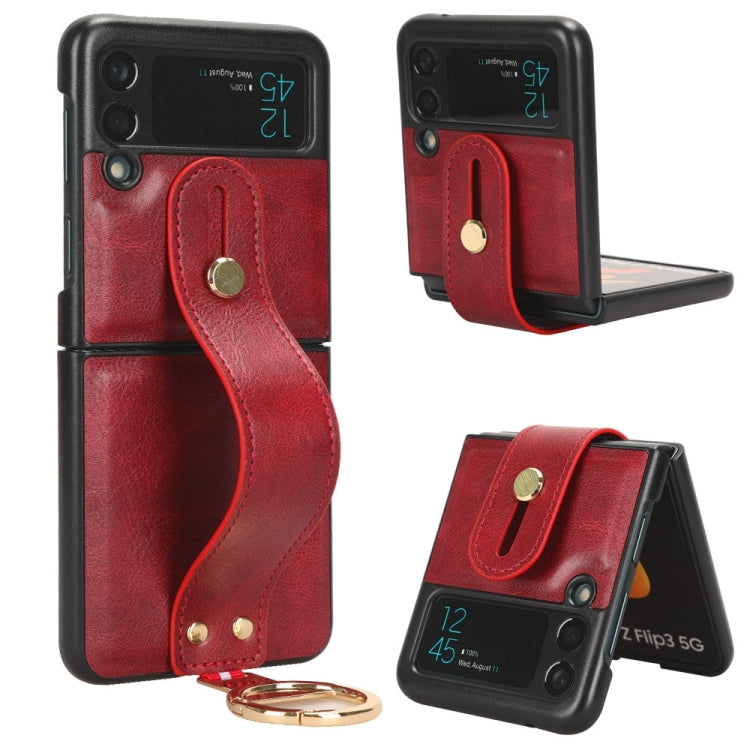 Wristband Leather Back Phone Case, For Samsung Galaxy S24 5G, For Samsung Galaxy Z Flip5, For Samsung Galaxy Z Flip3 5G, For Samsung Galaxy Z Fold3 5G
