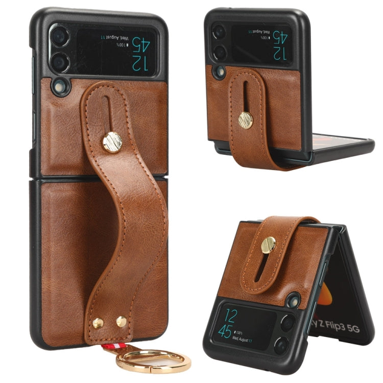 Wristband Leather Back Phone Case, For Samsung Galaxy Z Flip5, For Samsung Galaxy S22 Ultra 5G, For Samsung Galaxy Z Flip3 5G, For Samsung Galaxy Z Fold3 5G