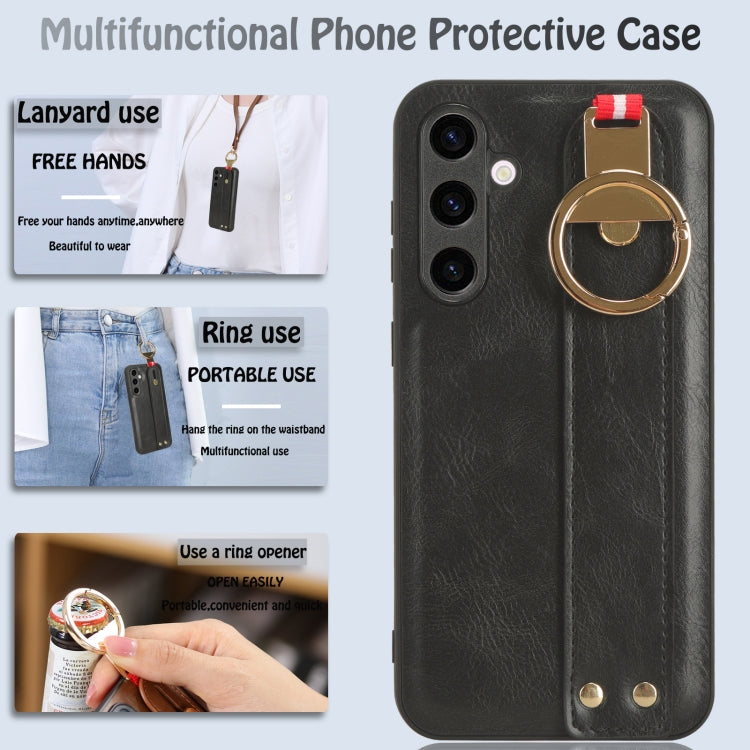 Wristband Leather Back Phone Case, For Samsung Galaxy S23 FE 5G, For Samsung Galaxy S24+ 5G, For Samsung Galaxy Z Flip4, For Samsung Galaxy Z Flip5