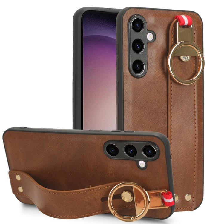 Wristband Leather Back Phone Case, For Samsung Galaxy S23 FE 5G, For Samsung Galaxy S24+ 5G, For Samsung Galaxy Z Flip4, For Samsung Galaxy Z Flip5
