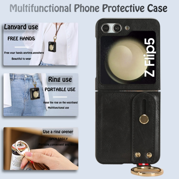 Wristband Leather Back Phone Case, For Samsung Galaxy Z Flip5, For Samsung Galaxy S22 Ultra 5G, For Samsung Galaxy Z Flip3 5G, For Samsung Galaxy Z Fold3 5G