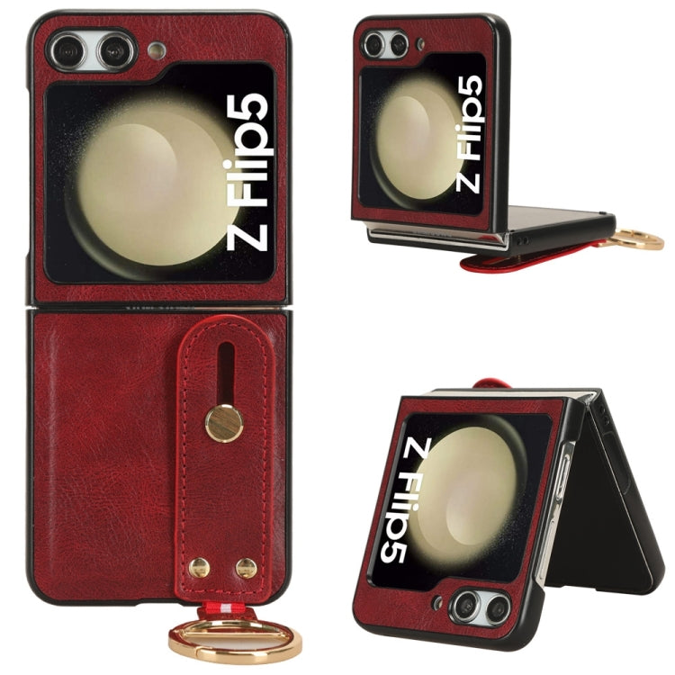 Wristband Leather Back Phone Case, For Samsung Galaxy S24+ 5G, For Samsung Galaxy Z Flip4, For Samsung Galaxy S23 FE 5G, For Samsung Galaxy Z Flip5