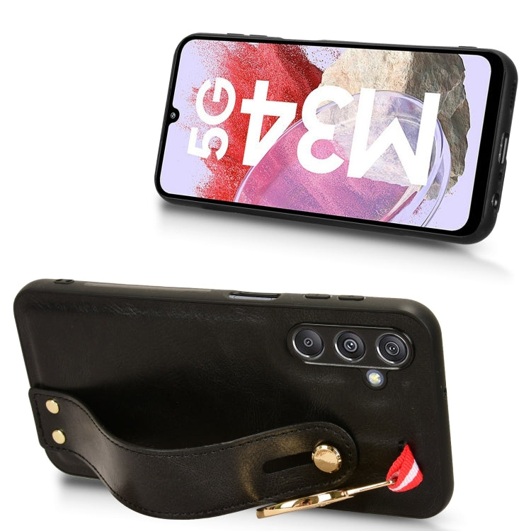 Wristband Leather Back Phone Case, For Samsung Galaxy M34 5G, For Samsung Galaxy Z Fold4, For Samsung Galaxy A05s 4G, For Samsung Galaxy S24 Ultra 5G