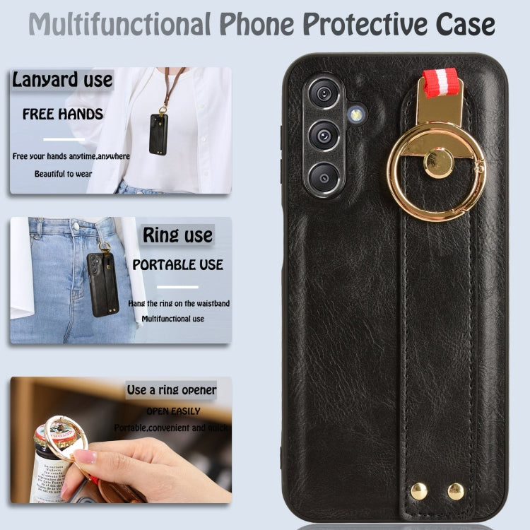 Wristband Leather Back Phone Case, For Samsung Galaxy M34 5G, For Samsung Galaxy Z Fold4, For Samsung Galaxy A05s 4G, For Samsung Galaxy S24 Ultra 5G