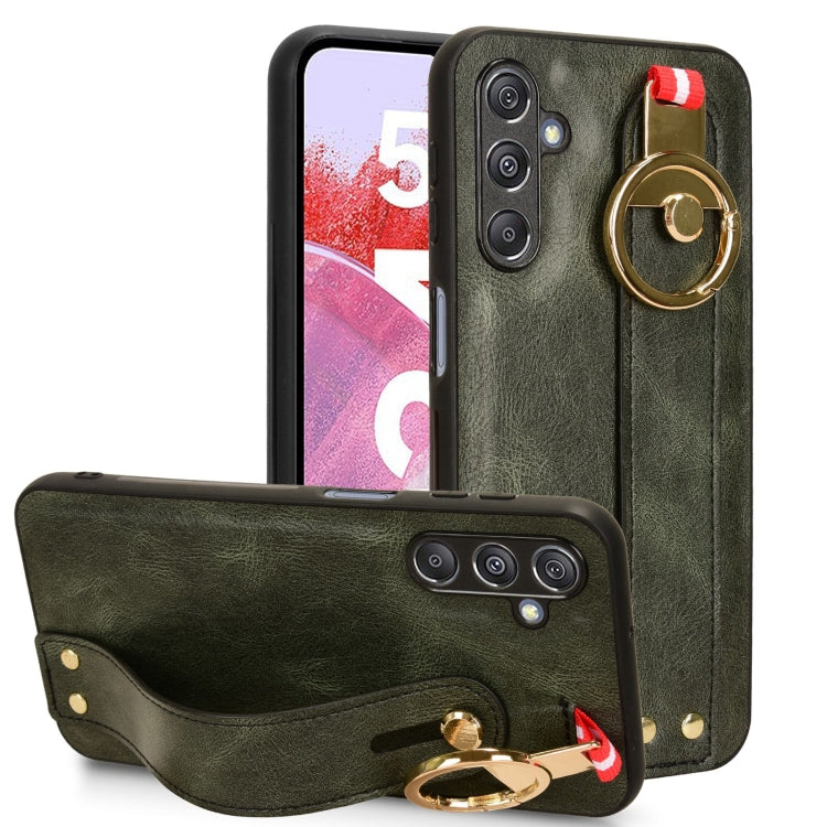 Wristband Leather Back Phone Case, For Samsung Galaxy M34 5G, For Samsung Galaxy Z Fold4, For Samsung Galaxy A05s 4G, For Samsung Galaxy S24 Ultra 5G
