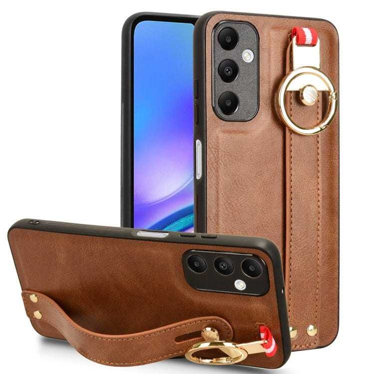 Wristband Leather Back Phone Case, For Samsung Galaxy M34 5G, For Samsung Galaxy Z Fold4, For Samsung Galaxy A05s 4G, For Samsung Galaxy S24 Ultra 5G