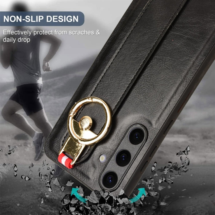 Wristband Leather Back Phone Case, For Samsung Galaxy S24 5G, For Samsung Galaxy Z Flip5, For Samsung Galaxy Z Flip3 5G, For Samsung Galaxy Z Fold3 5G