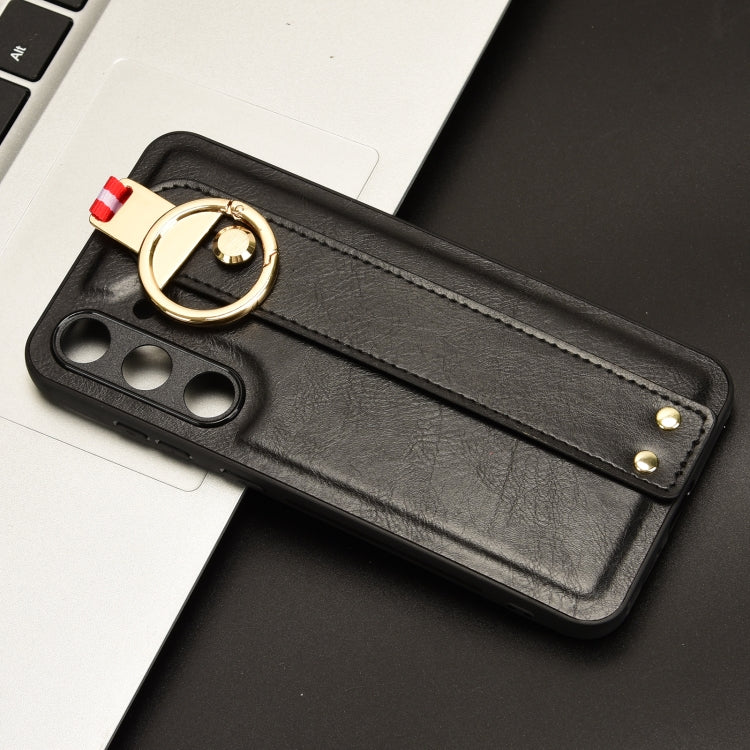 Wristband Leather Back Phone Case, For Samsung Galaxy S24+ 5G, For Samsung Galaxy Z Flip4, For Samsung Galaxy S23 FE 5G, For Samsung Galaxy Z Flip5