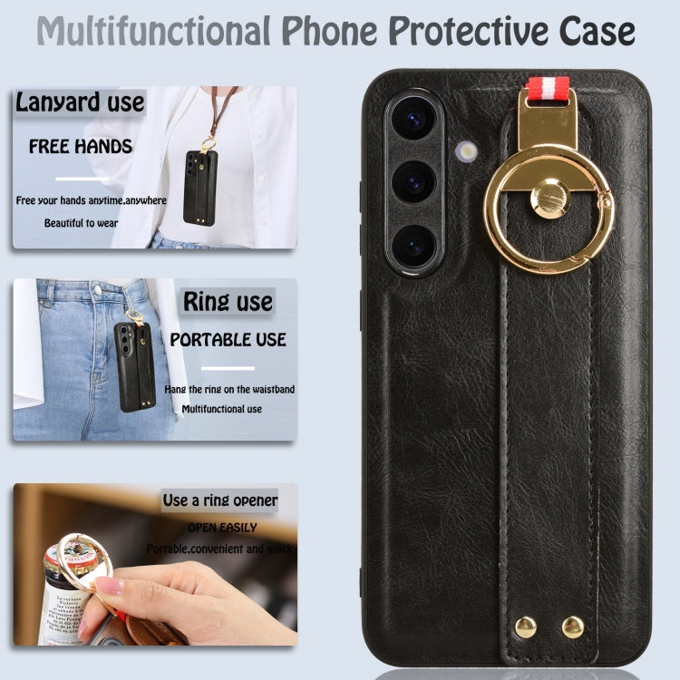 Wristband Leather Back Phone Case, For Samsung Galaxy S24+ 5G, For Samsung Galaxy Z Flip4, For Samsung Galaxy S23 FE 5G, For Samsung Galaxy Z Flip5