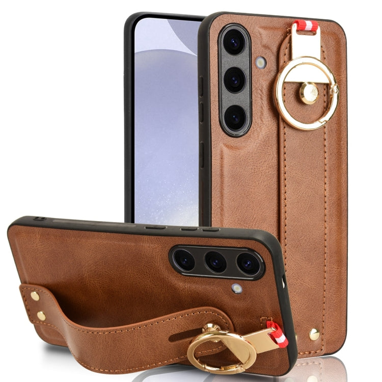 Wristband Leather Back Phone Case, For Samsung Galaxy S23 FE 5G, For Samsung Galaxy S24+ 5G, For Samsung Galaxy Z Flip4, For Samsung Galaxy Z Flip5