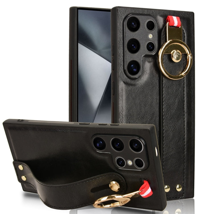 Wristband Leather Back Phone Case, For Samsung Galaxy M34 5G, For Samsung Galaxy Z Fold4, For Samsung Galaxy A05s 4G, For Samsung Galaxy S24 Ultra 5G